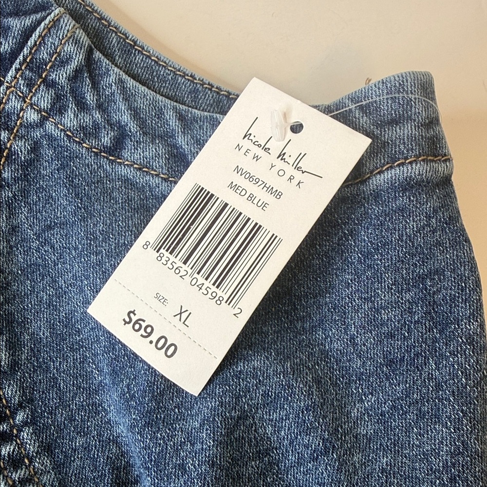 Nicole Miller Stretch Denim Vest XL - Picture 7 of 11